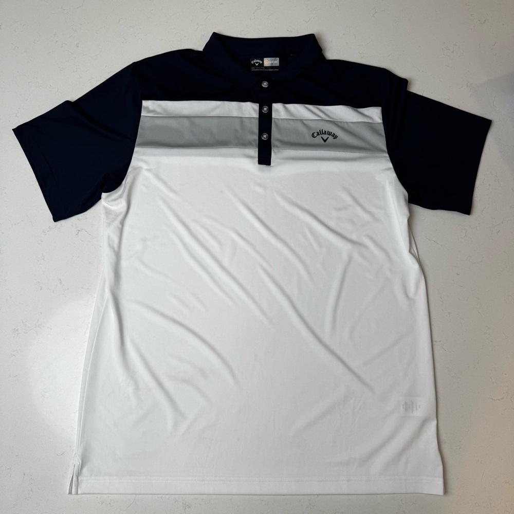 Callaway Men's Navy and White Polo Shirt